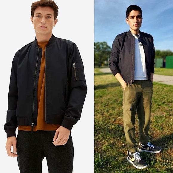 NEW EVERLANE Recycled Canvas Water Resistant Utility Bomber Flight Jacket M - Picture 1 of 12